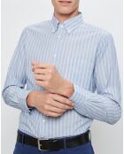Chemise Regular Gonz à rayures bleu/blanc